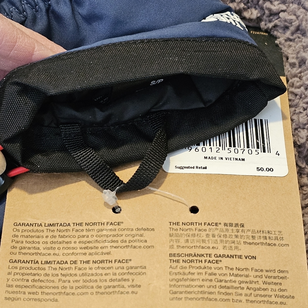 The North Face Montana Ski Mittens Blue Black Warmest Unisex Kid's Size Small - Picture 11 of 16